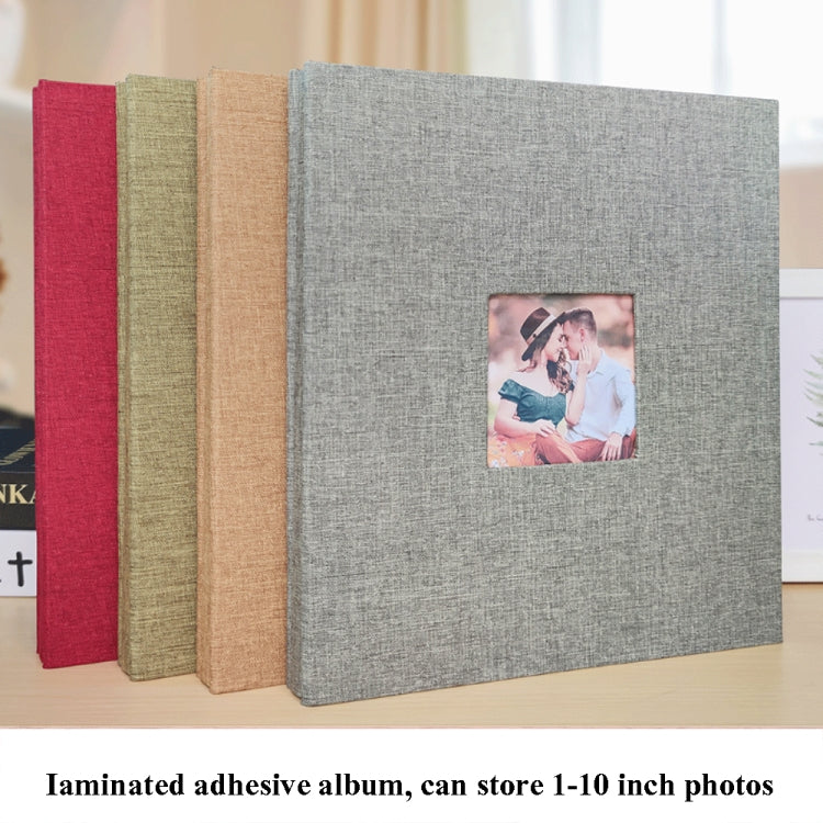 10 Inch 20 Pages/40P Cloth Photo Album Self-Adhesive DIY Laminated Photo Album