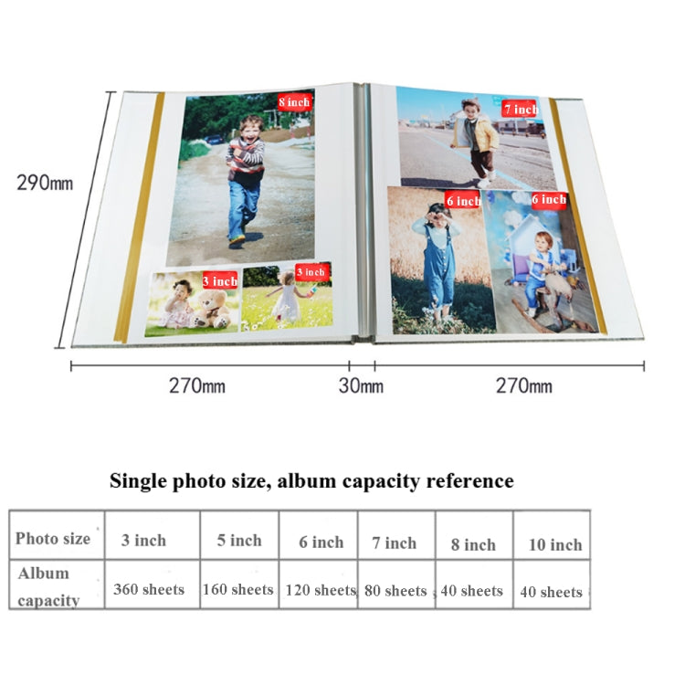 10 Inch 20 Pages/40P Cloth Photo Album Self-Adhesive DIY Laminated Photo Album