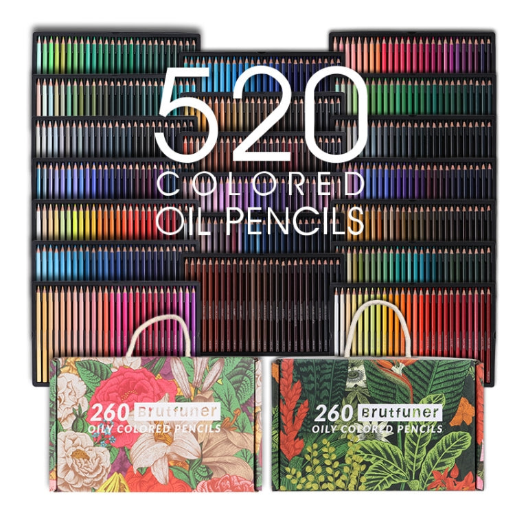 BRUTFUNER 520 Colors Color Lead Set Art Painting Oily Hand-Painted Color Lead