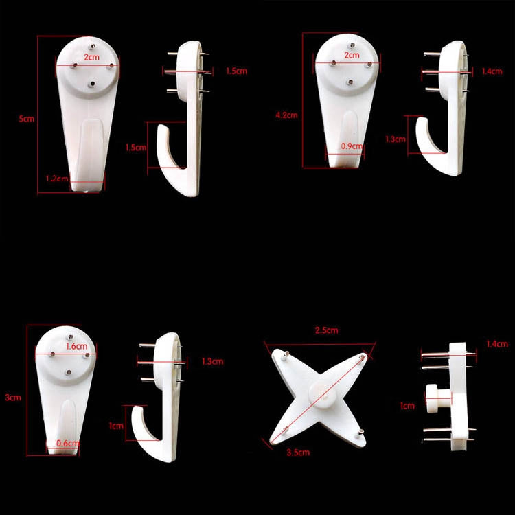 30pcs Press-Free Hanging Nail Hook Strong Wall Invisible Staple Photo Frame Photo Wall Without Trace Nails, Specification:, Extra Large, Large, Medium, Card Slot