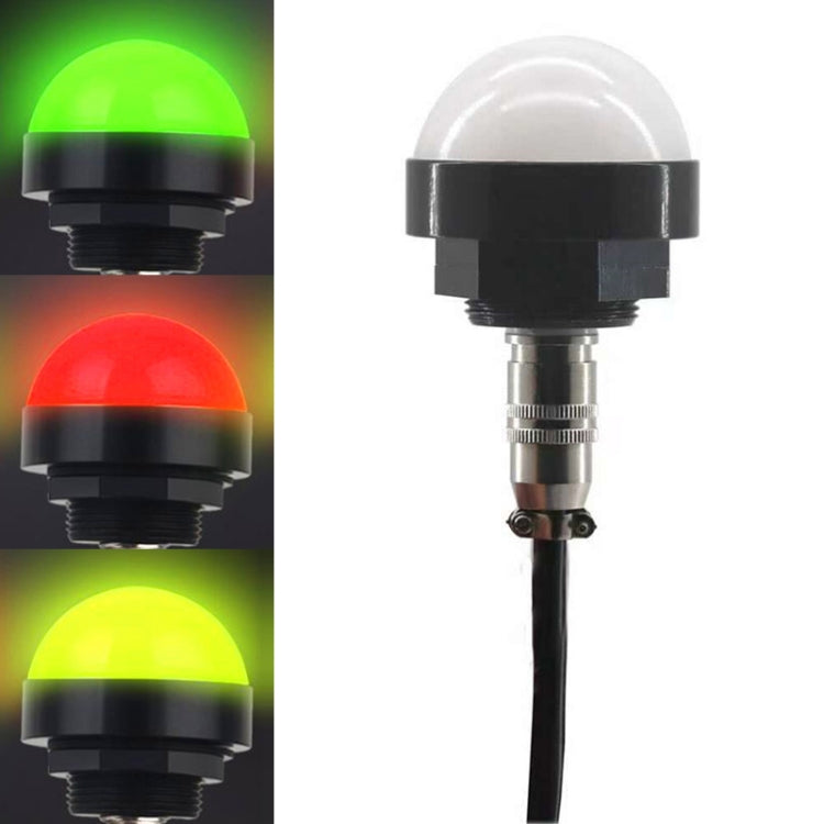 24V Safety Three-Color Warning Light Alarm LED Hemispherical Waterproof Indicator