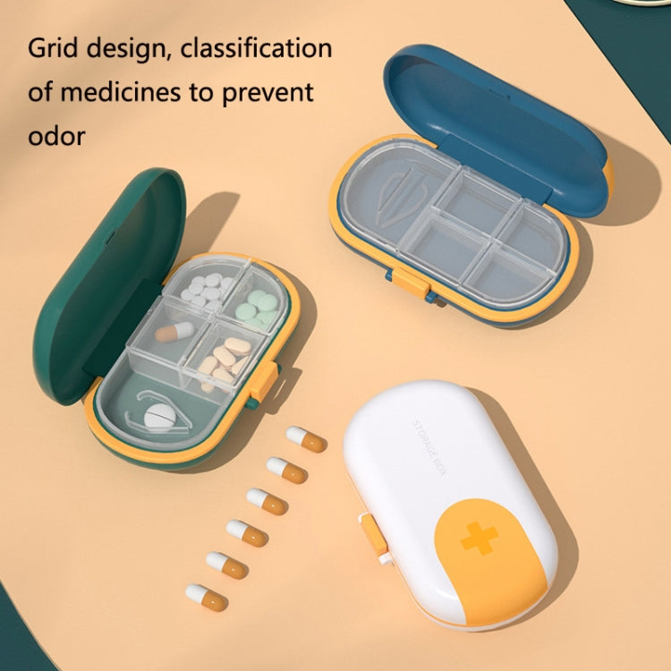 HW073 Portable Cut Medicine Large-capacity Pill Box Compartment Sealed Small Pill Box