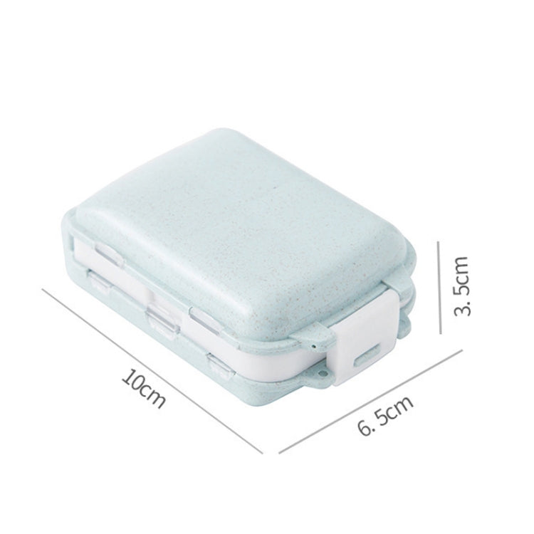 6 PCS C1617 Portable Dispensing Sealed Pill Box Wheat Straw Large-capacity Storage Box
