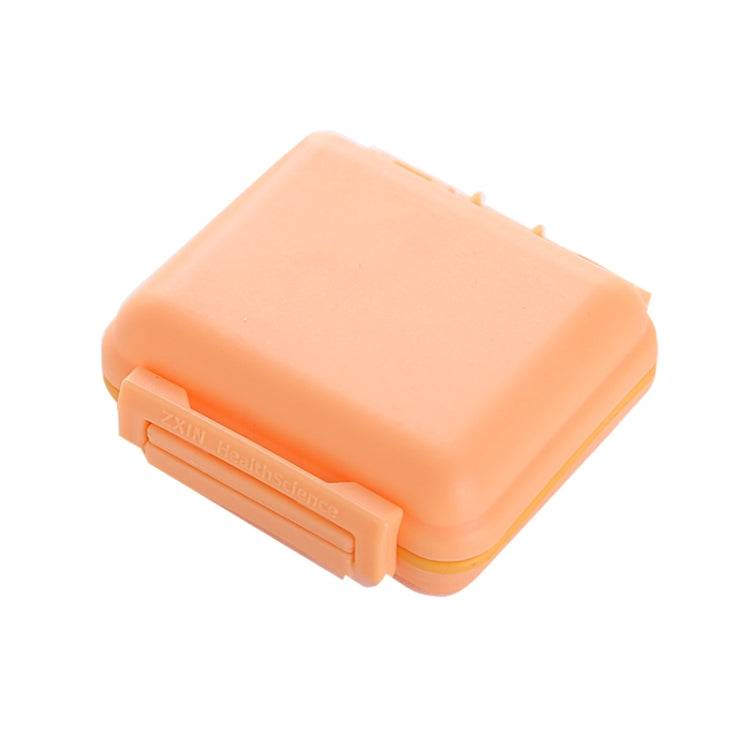 JS0018 Wheat Portable Sealed Pill Box with 6 Compartments For Pill Health Care Box