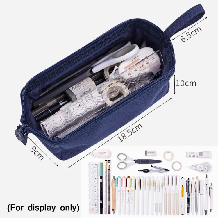 ANGOO Large-Capacity Student Stationery Bag Pure Color Simple Boat Shape Pencil Case