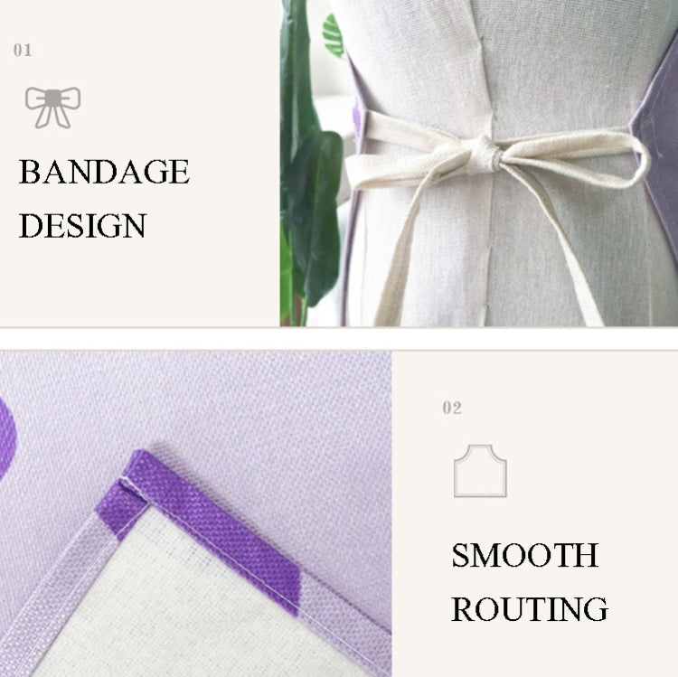 Christmas Plaid Series Cotton And Linen Apron Household Cleaning Overalls