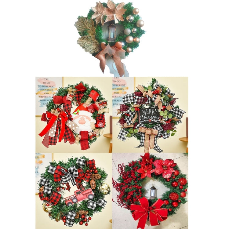 Christmas Decorations Cane Wreath Garland Door Hanger