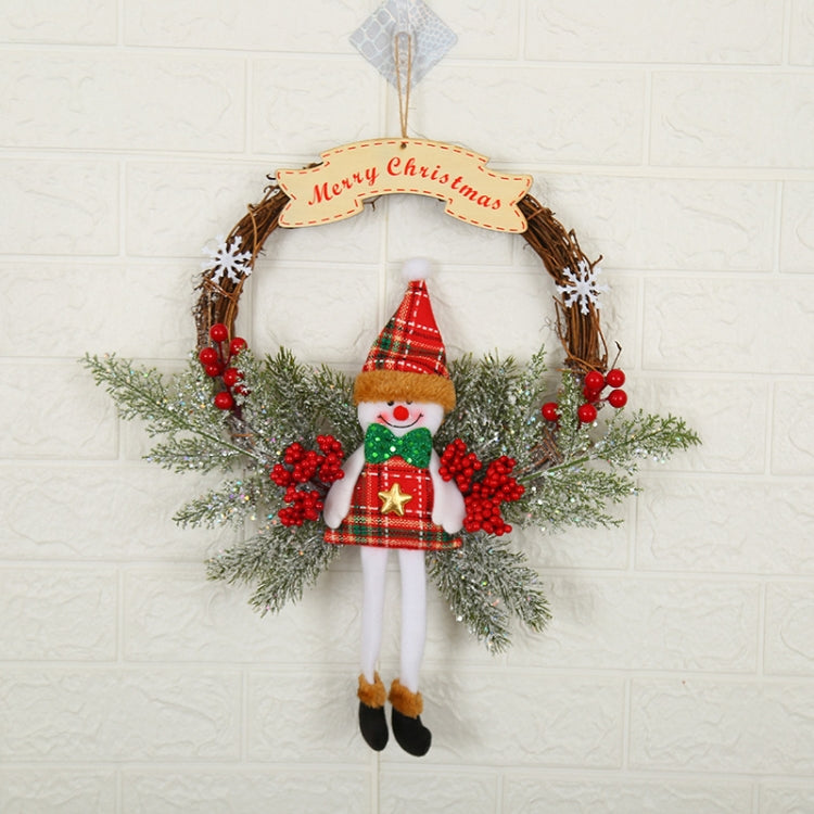 Christmas Decoration Wreath Garland Rattan Door Hanging