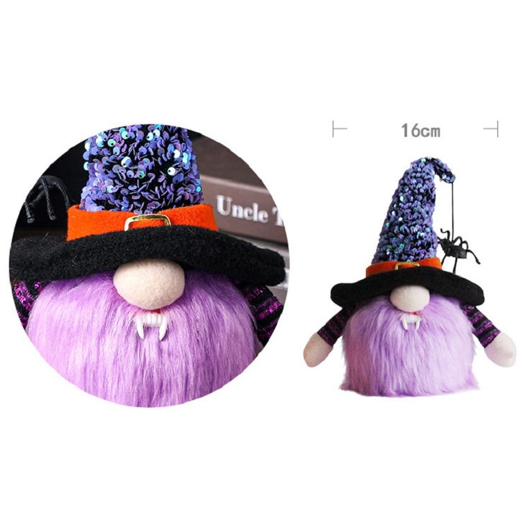 Halloween Decorative Supplies Shining Faceless Doll, Orange, Purple