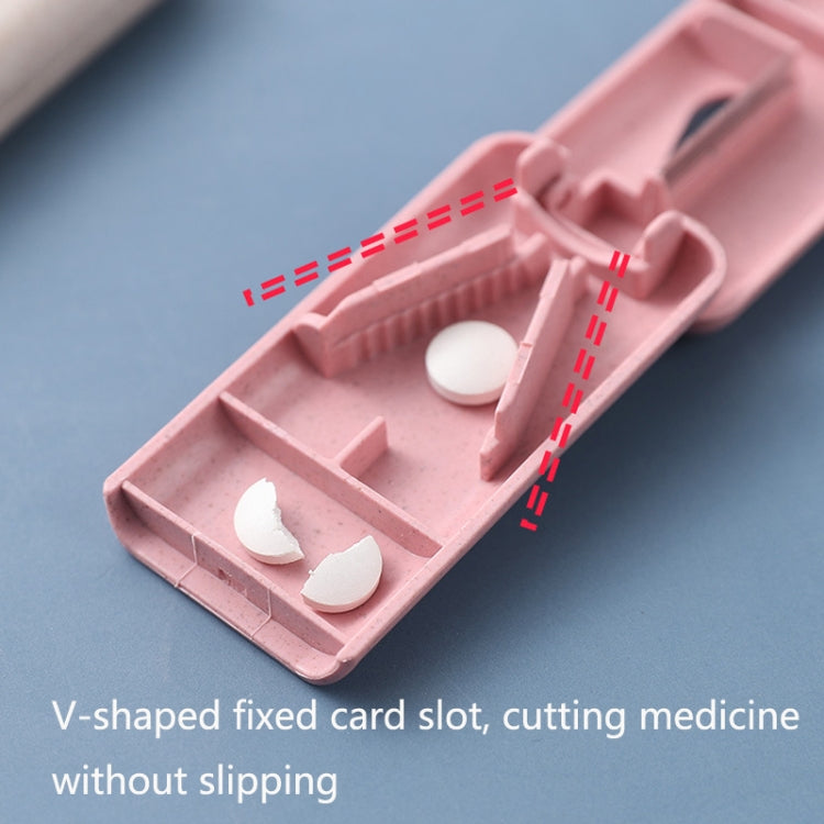 10 PCS JS010 Wheat Plastic Medicine Cutter Pill Divider