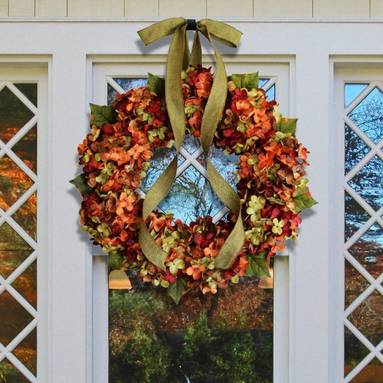 Hydrangea Wreath Door Hanging Artificial Flower Christmas Ornament, Size: 35cm, 30cm, 35cm