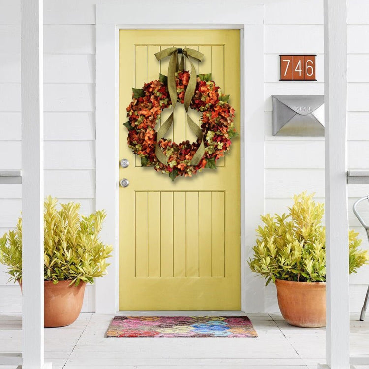 Hydrangea Wreath Door Hanging Artificial Flower Christmas Ornament, Size: 35cm, 30cm, 35cm
