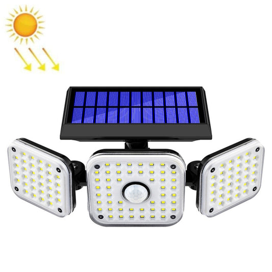 Solar 3-Head Rotatable Wall Lights Human Sense Outdoor Waterproof Garden Street Light