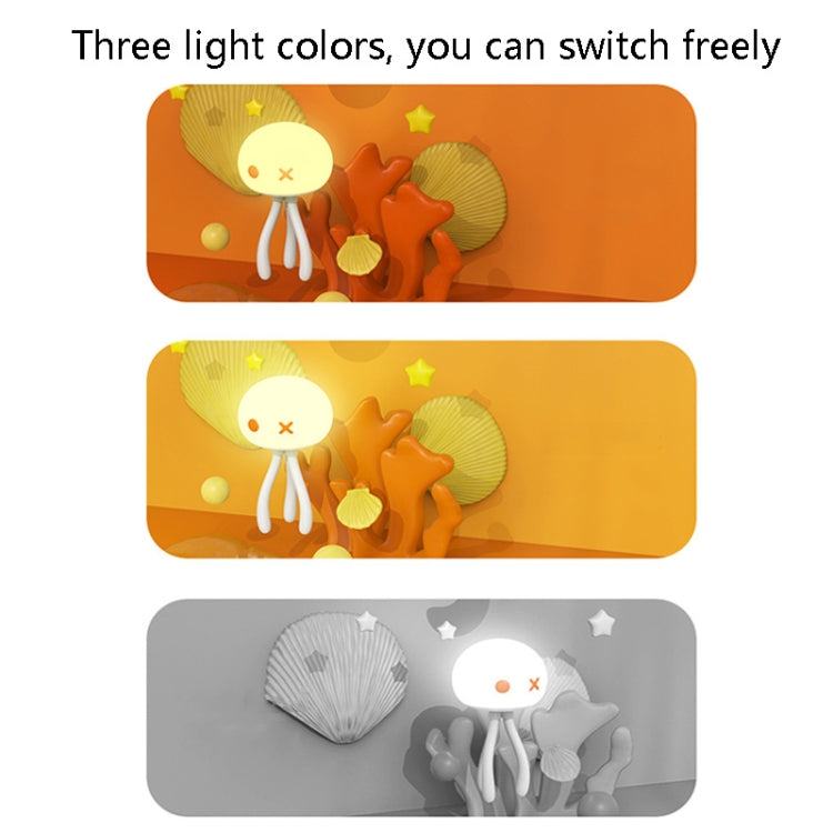 H10 Smart Silicone Sensor Night Light Jellyfish Shape Eye Protection Sleep Light, Spec:, 1200mAh