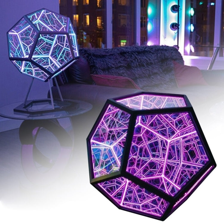 Cool Infinite Dodecahedron Colorful Night Light Art Deco Light
