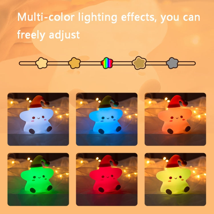 Silicone Star Colorful Bedside Night Light, Spec:
