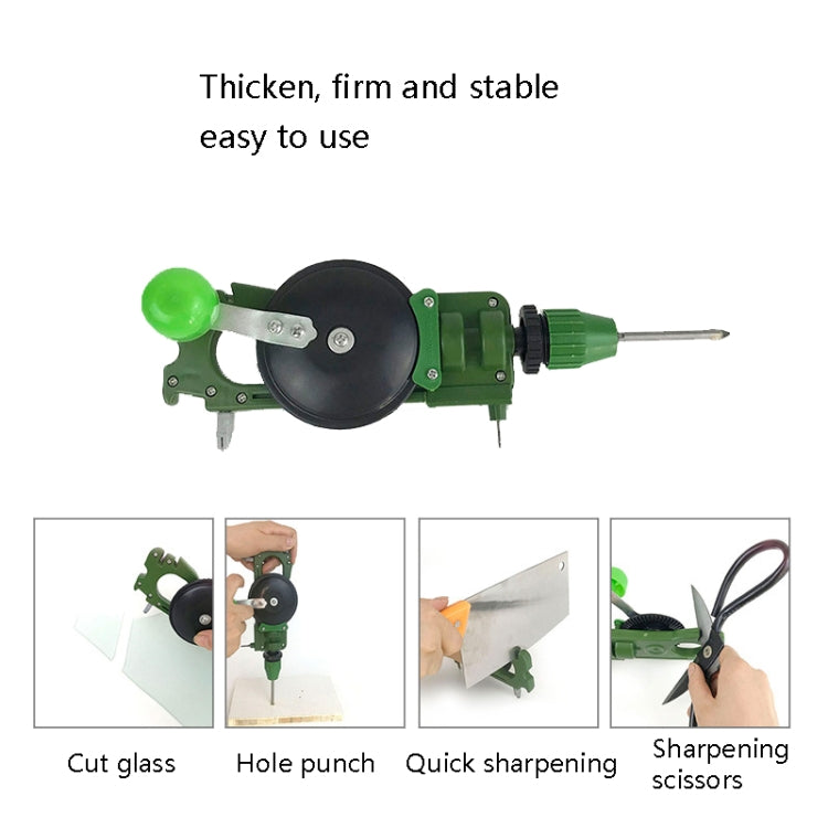 Hand-Operated Hole Puncher Glass Hand-Held Sharpener Household Tool
