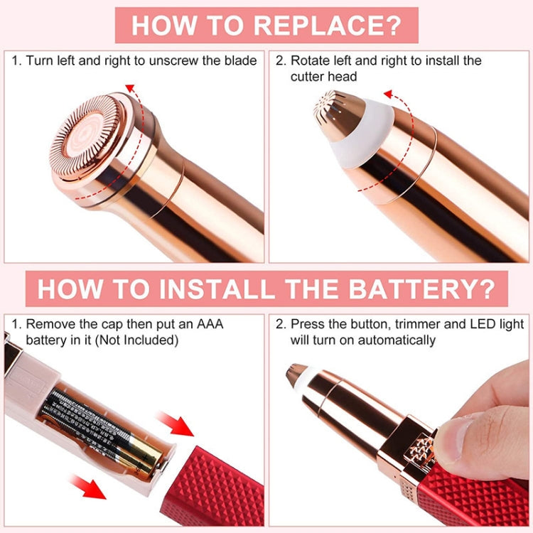 2 In 1 Eyebrow Trimmer Electric Shaver