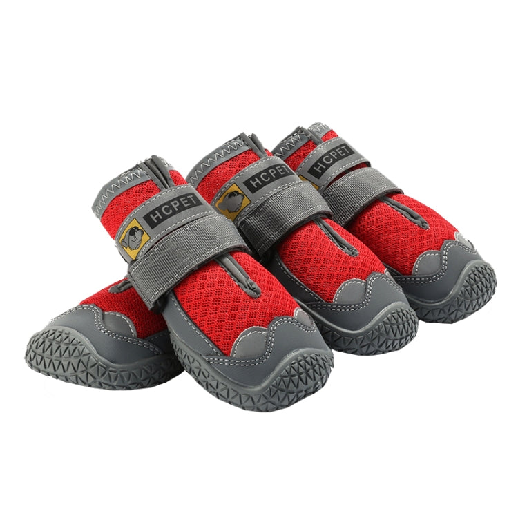 4 PCS / Set HCPET Dog Shoes Breathable Net Dog Shoes