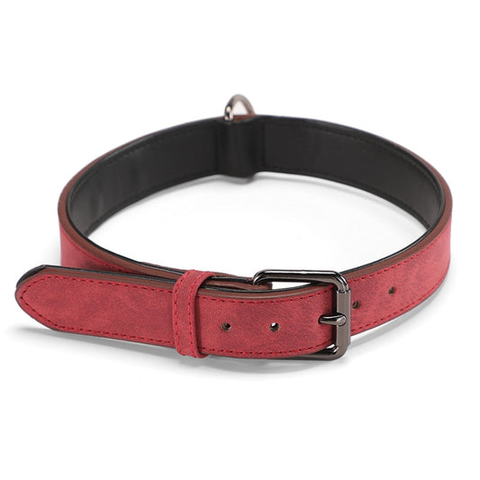 JINMAOHOU Dogs Double-Layer Leather Collar
