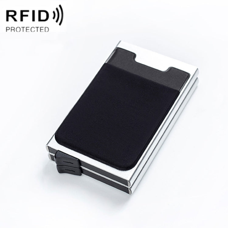 RFID Aluminum Alloy Anti-Degaussing Coin Card Holder, Black, Silver Black, Black Grey, Silver, Black Silver, Black Purple, Silver Purple, Black Red, Silver Red