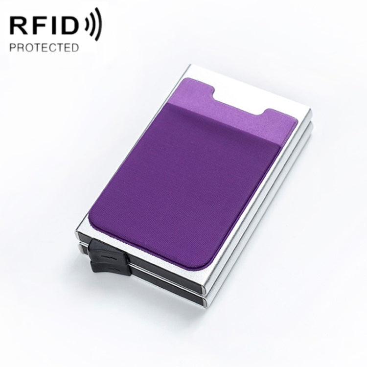 RFID Aluminum Alloy Anti-Degaussing Coin Card Holder, Black, Silver Black, Black Grey, Silver, Black Silver, Black Purple, Silver Purple, Black Red, Silver Red
