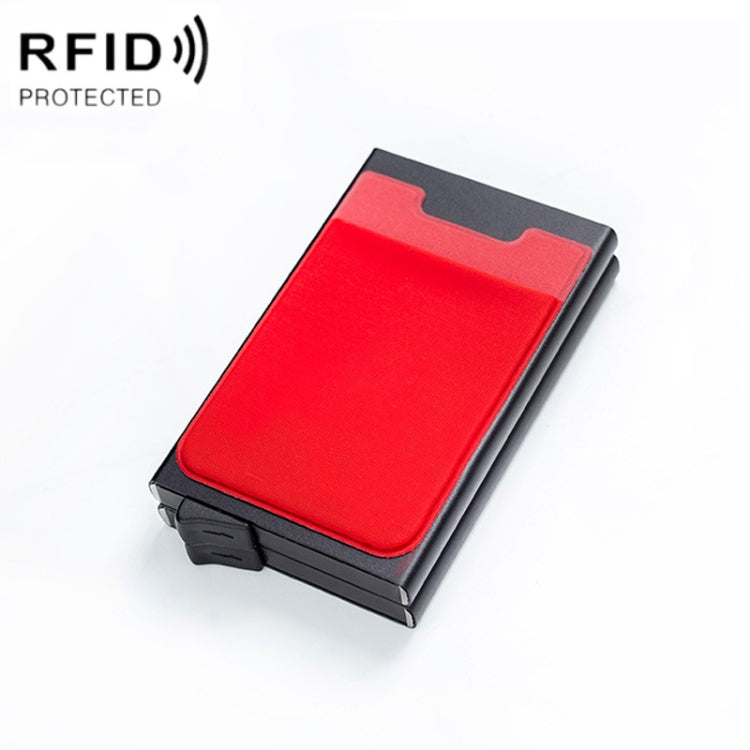 RFID Aluminum Alloy Anti-Degaussing Coin Card Holder, Black, Silver Black, Black Grey, Silver, Black Silver, Black Purple, Silver Purple, Black Red, Silver Red