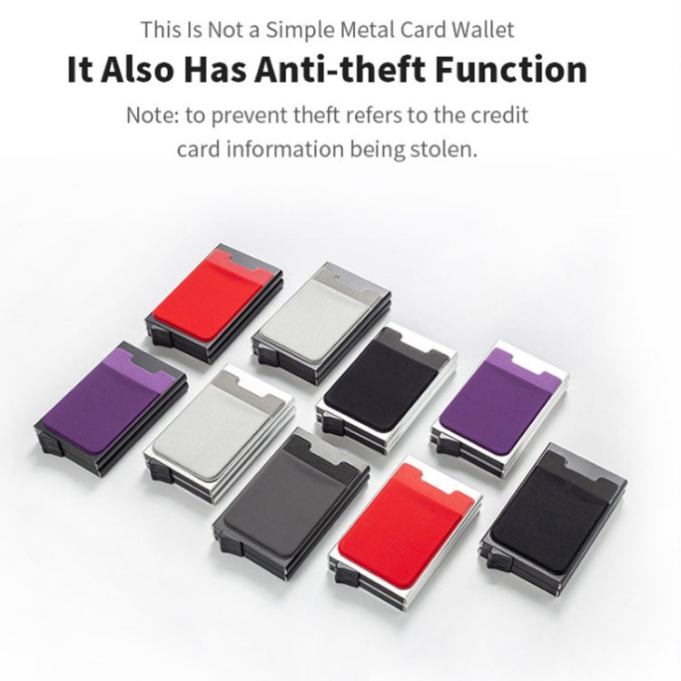 RFID Aluminum Alloy Anti-Degaussing Coin Card Holder, Black, Silver Black, Black Grey, Silver, Black Silver, Black Purple, Silver Purple, Black Red, Silver Red