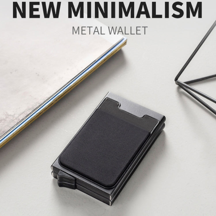 RFID Aluminum Alloy Anti-Degaussing Coin Card Holder, Black, Silver Black, Black Grey, Silver, Black Silver, Black Purple, Silver Purple, Black Red, Silver Red