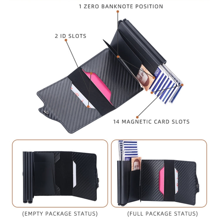 Baellerry K9172 RFID Double Aluminum Box Card Holder Automatic Pop-up Card Holder