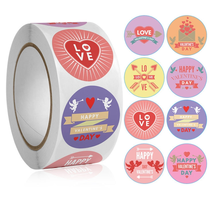 Roll Pack Valentine Day Heart Love Sticker Self-adhesive Label