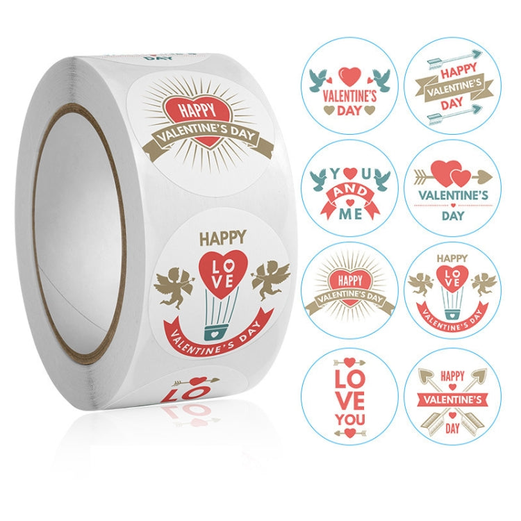 Roll Pack Valentine Day Heart Love Sticker Self-adhesive Label