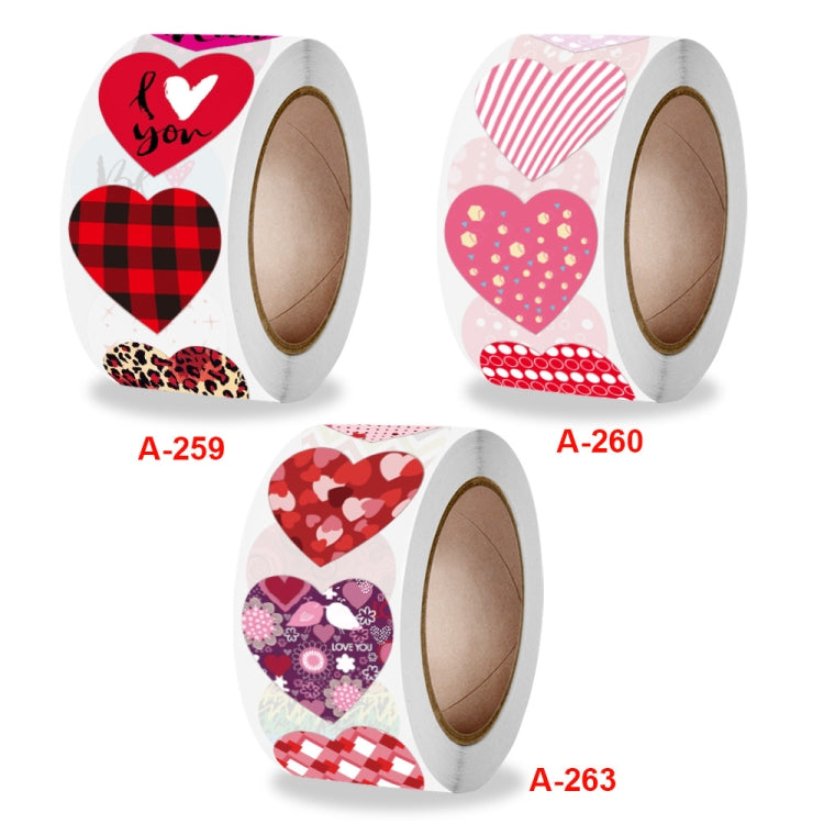 Roll Pack Valentine Day Heart Love Sticker Self-adhesive Label