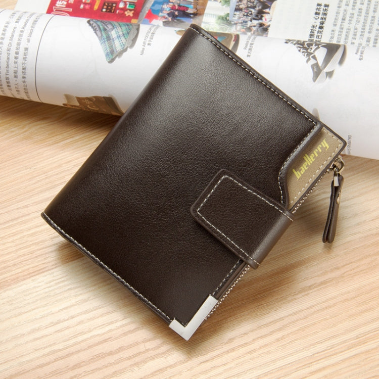 Baellerry Casual Multifunctional Wallet Zipper Buckle Tri-fold Coin Purse For Men