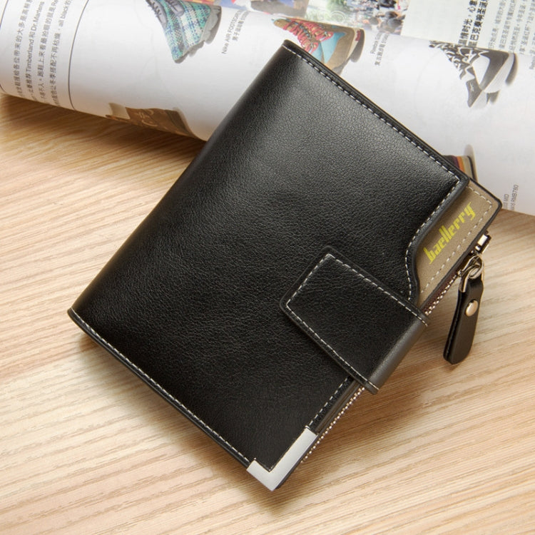 Baellerry Casual Multifunctional Wallet Zipper Buckle Tri-fold Coin Purse For Men