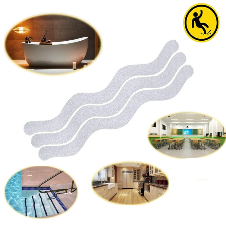 24pcs /Bag Wavy Shaped Gravel Pattern Bathtub Non-Slip Sticker