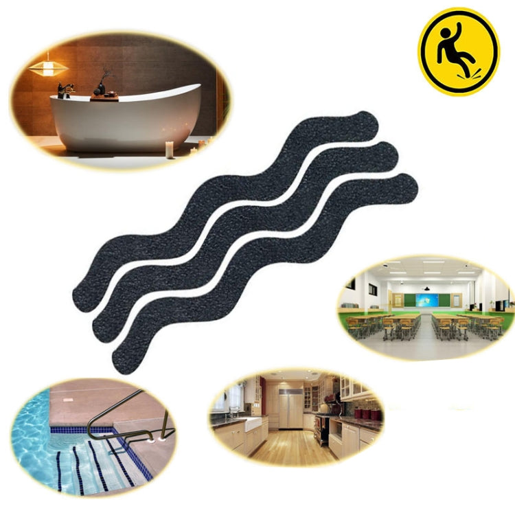 24pcs /Bag Wavy Shaped Gravel Pattern Bathtub Non-Slip Sticker