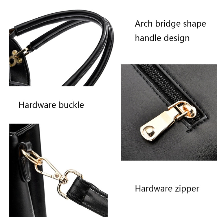 Lattice Texture Large Capacity Handbag