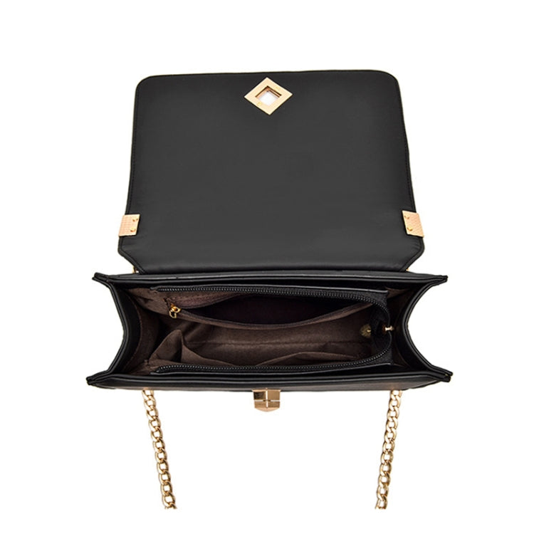 6382 One-shoulder Diagonal Rhombus Chain Bag