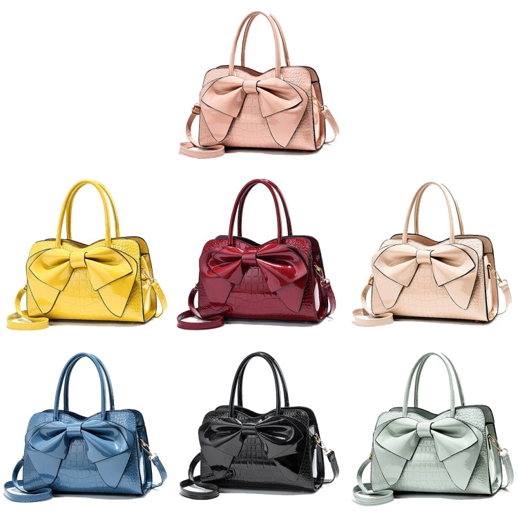 8111 Bow Bright Leather Ladies Handbag