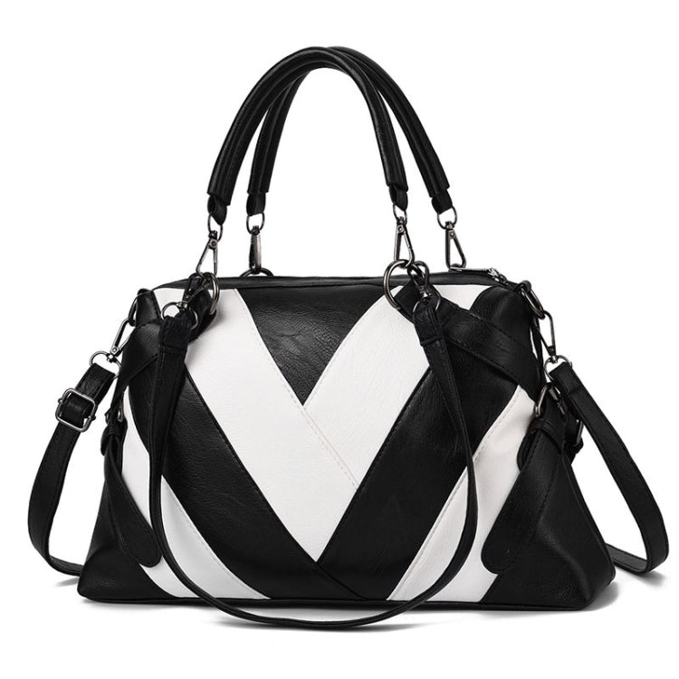 TFZ 250 Geometric Colorblock Soft Leather Handbag