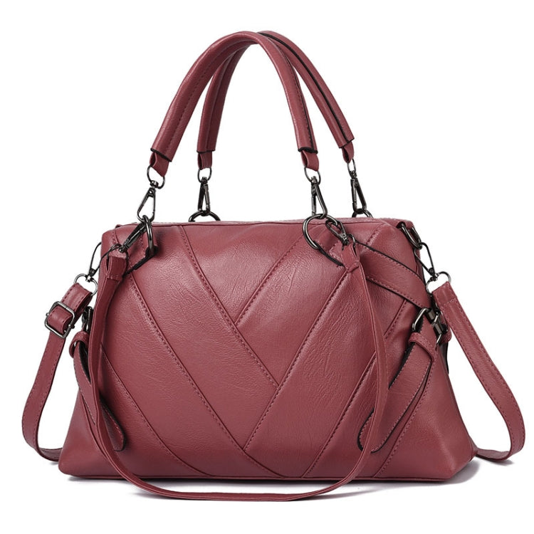 TFZ 250 Geometric Colorblock Soft Leather Handbag