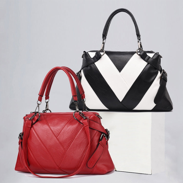 TFZ 250 Geometric Colorblock Soft Leather Handbag