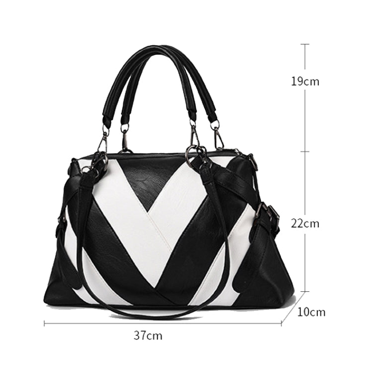 TFZ 250 Geometric Colorblock Soft Leather Handbag