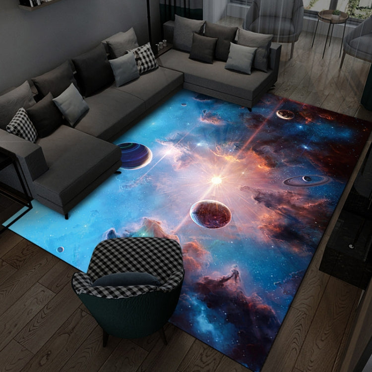 3D Visual Cartoon Cosmic Planet Living Room Carpet