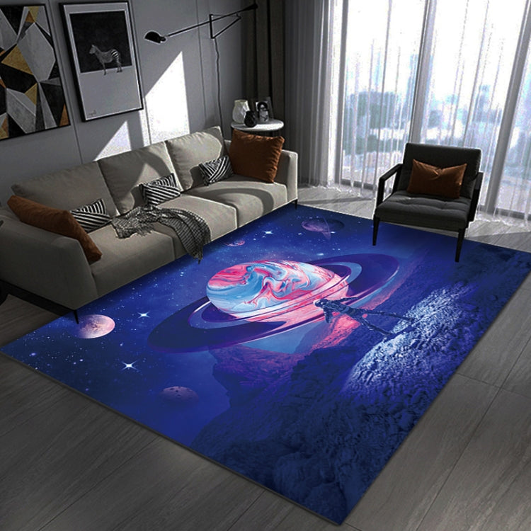 3D Visual Cartoon Cosmic Planet Living Room Carpet