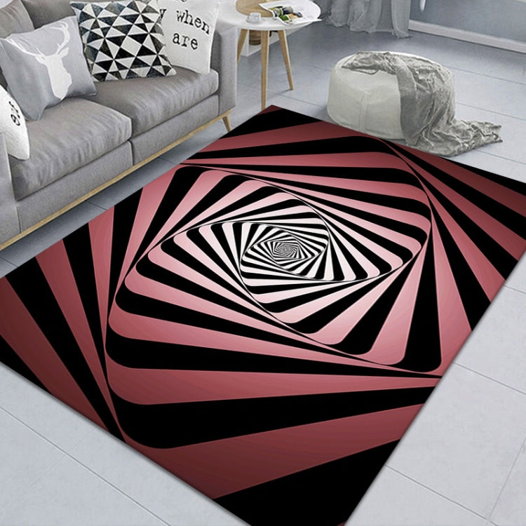 3D Stereo Rectangular Visual Geometric Living Room Carpet