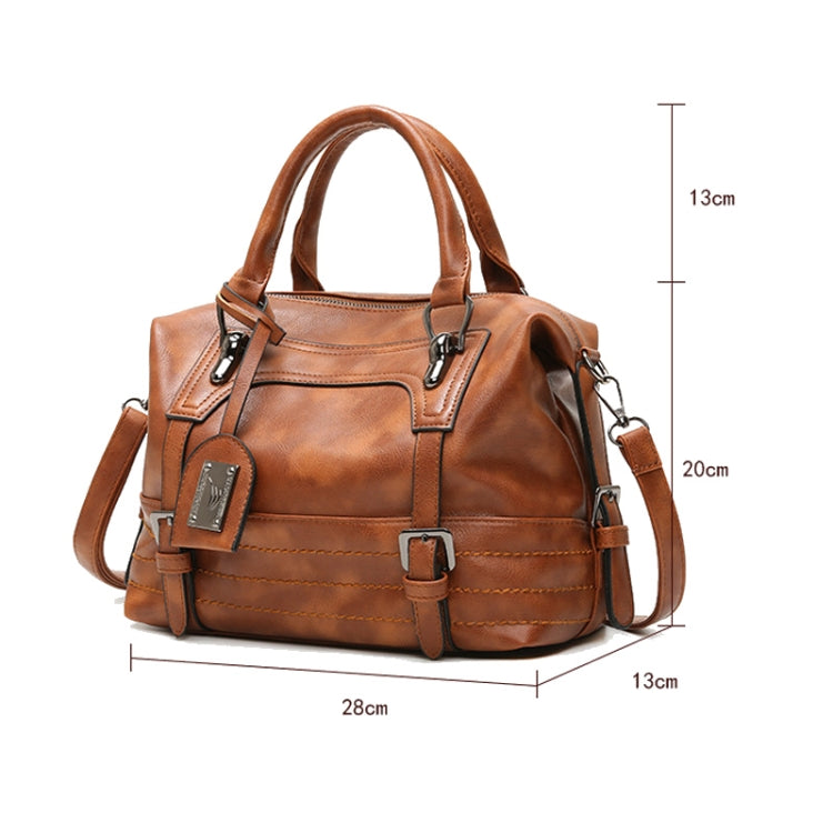 Ladies Casual Handbag Soft-faced Solid Color One-shoulder Diagonal Large Bag