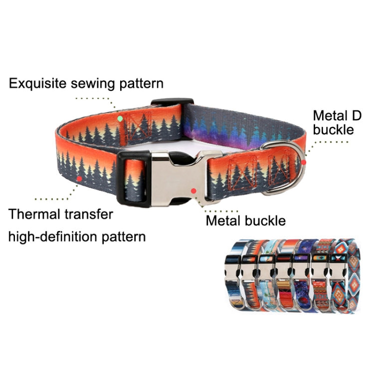 Pet Ethnic Style Polyester Cotton Print Pattern Collar, Size: