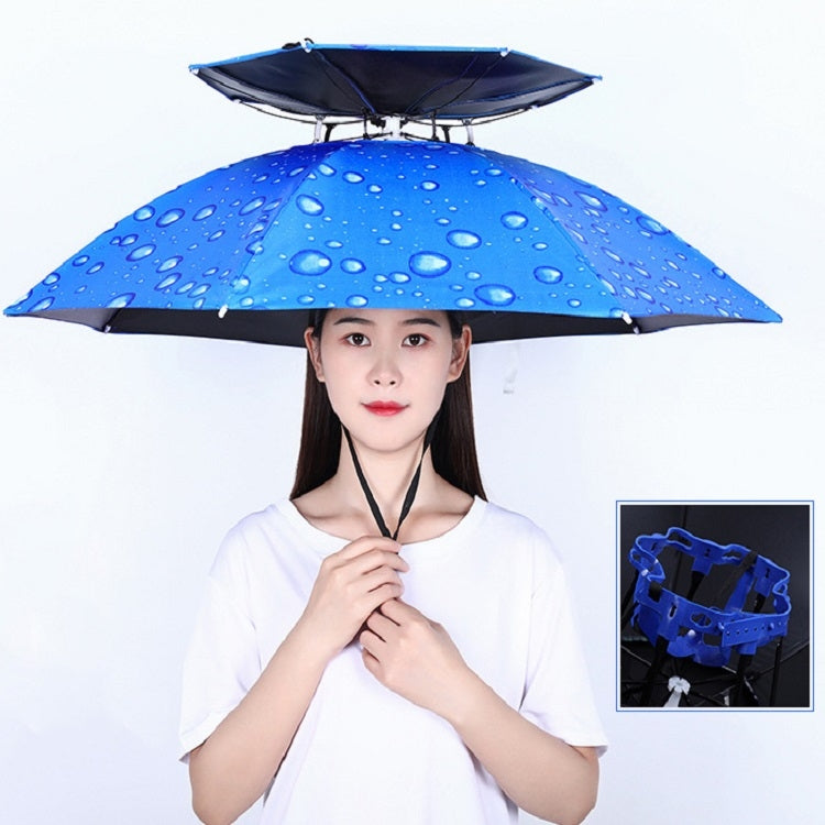 Double-layer Fishing Umbrella Hat Outdoor Sunscreen And Rainproof Folding Umbrella Hat
